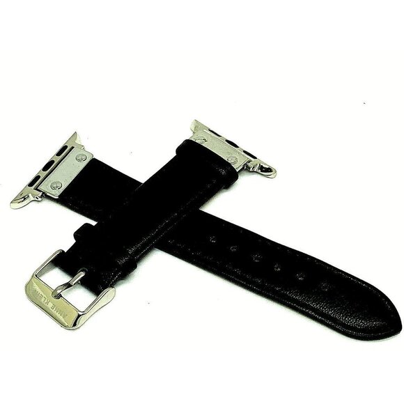 Anne Klein Apple Watch Band 42/44/45mm Black Leather Strap main image 7